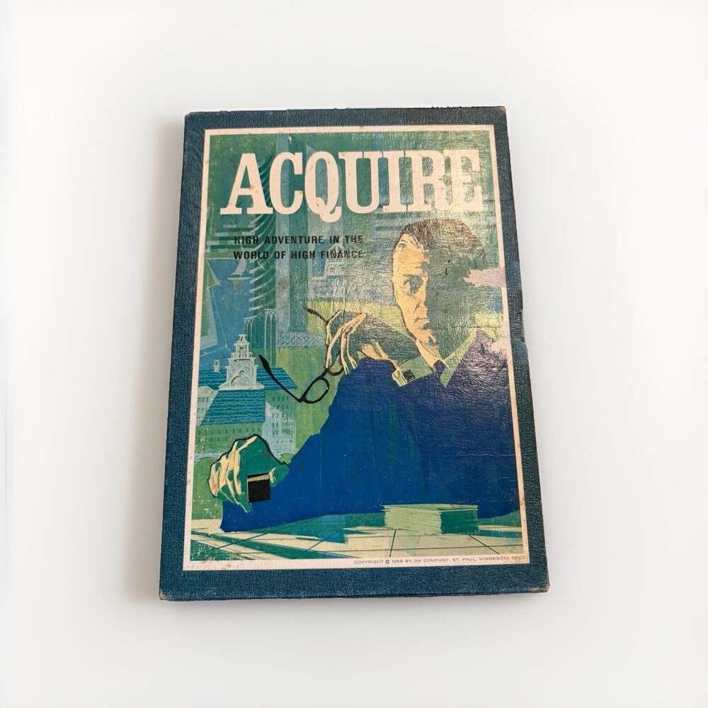 AQUIRE 3M Board Game Adventure the World of High Finance Vintage Complete 1968